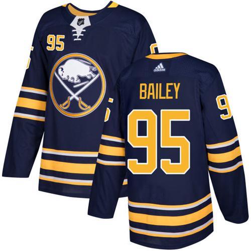 Men Adidas Buffalo Sabres 95 Justin Bailey Navy Blue Home Authentic Stitched NHL Jersey